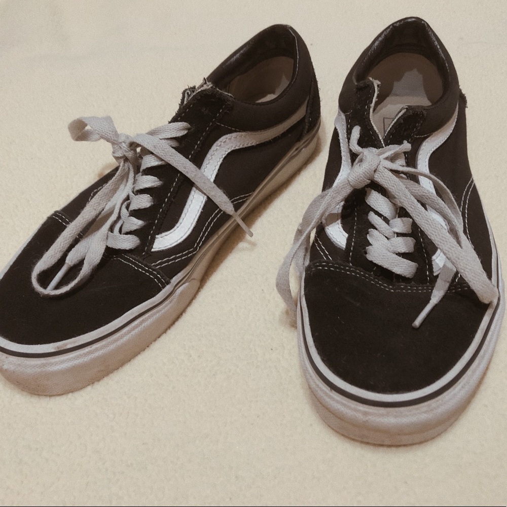 Black vans in used condition